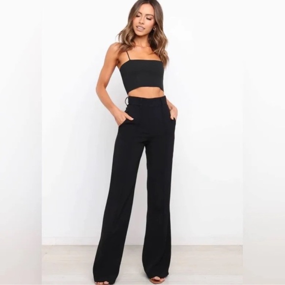 Sndys Pants - NWT SNDYS Sunday the Label Women's Burland Pants High Waisted Wide Leg Flare